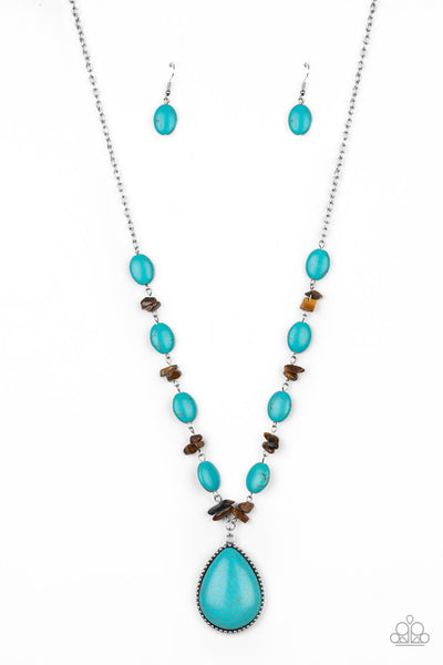 Paparazzi Accessories Desert Diva - Blue Necklace Set