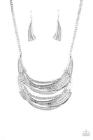 Paparazzi Accessories Read Between the VINES - Silver Necklace Set