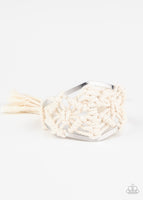 Paparazzi Accessories Macrame Mode - White Bracelet - Life of the Party