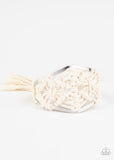 Paparazzi Accessories Macrame Mode - White Bracelet - Life of the Party