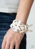 Paparazzi Accessories Macrame Mode - White Bracelet - Life of the Party