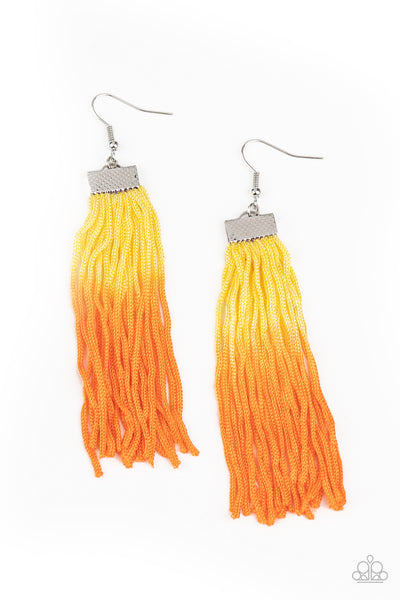 Paparazzi Accessories Dual Immersion - Yellow & Orange Earrings