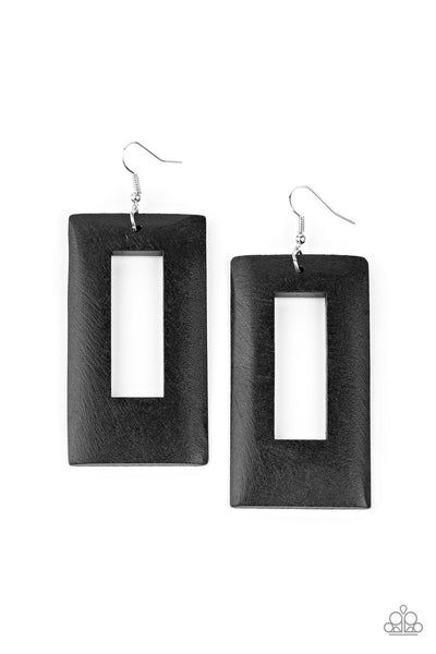 Paparazzi Accessories Totally Framed - Black Earring