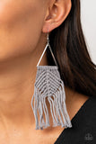 Paparazzi Accessories Macrame Jungle - Silver Earring