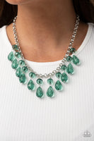Paparazzi Accessories Crystal Enchantment - Green Necklace Set