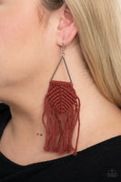 Paparazzi Accessories Macrame Jungle - Brown Earring