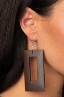 Paparazzi Accessories Totally Framed - Brown Earring