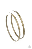 Paparazzi Accessories Lean Into The Curves - Brass Earring