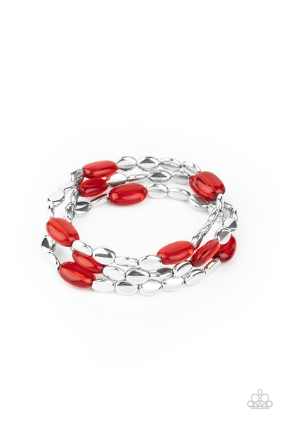 Paparazzi Accessories Sorry to Burst Your BAUBLE - Red Bracelet