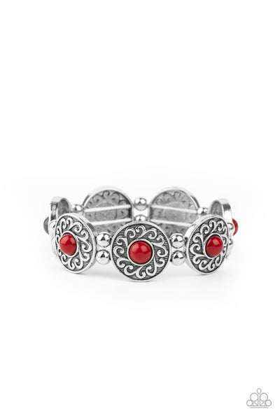 Paparazzi Accessories Flirty Finery - Red Bracelet