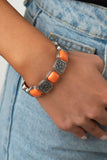 Paparazzi Accessories Trendy Tease - Orange Bracelet