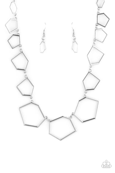 Paparazzi Accessories Full Frame Fashion - Silver Necklace