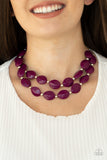 Paparazzi Accessories Two-Story Stunner - Purple Necklace Set