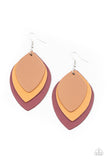 Paparazzi Accessories Light as a LEATHER - Red Earring