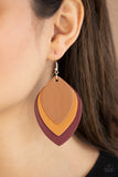 Paparazzi Accessories Light as a LEATHER - Red Earring