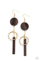 Paparazzi Accessories Raw Refinement - Brown Earring