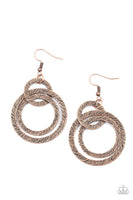 Paparazzi Accessories Distractingly Dizzy - Copper Earring