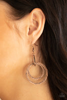 Paparazzi Accessories Distractingly Dizzy - Copper Earring