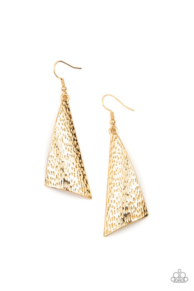 Paparazzi Accessories Ready The Troops - Gold Earring