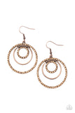 Paparazzi Accessories Bodaciously Bubbly - Copper Earring