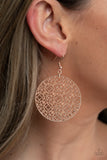 Paparazzi Accessories Metallic Mosaic - Rose Gold Earring