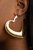 Paparazzi Accessories - Heart-Racing Radiance - Gold Earring