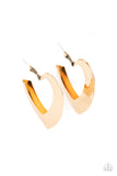 Paparazzi Accessories - Heart-Racing Radiance - Gold Earring