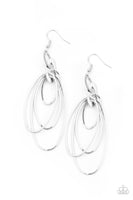 Paparazzi Accessories OVAL The Moon - Silver Earring