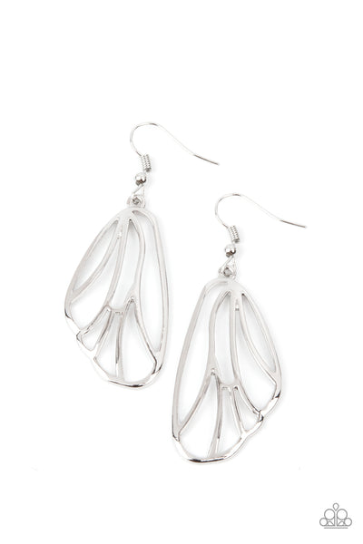 Paparazzi Accessories Turn Into A Butterfly - Silver Earring