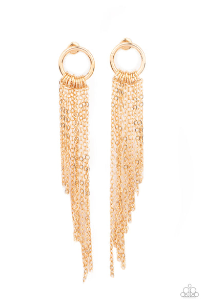 Paparazzi Accessories Divinely Dipping - Gold Earring