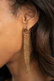 Paparazzi Accessories Divinely Dipping - Gold Earring