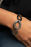 Paparazzi Accessories STEEL The Show - Black Bracelet