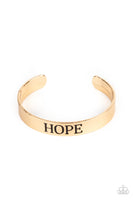 Paparazzi Accessories Hope Makes The World Go Round - Gold Bracelet