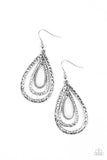 Paparazzi Accessories Teardrop Torrent - White Earring