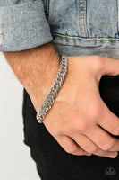 Paparazzi Accessories On The Up and UPPERCUT - Silver Bracelet