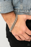 Paparazzi Accessories On The Up and UPPERCUT - Silver Bracelet