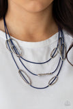 Paparazzi Accessories Check Your CORD-inates - Blue Necklace