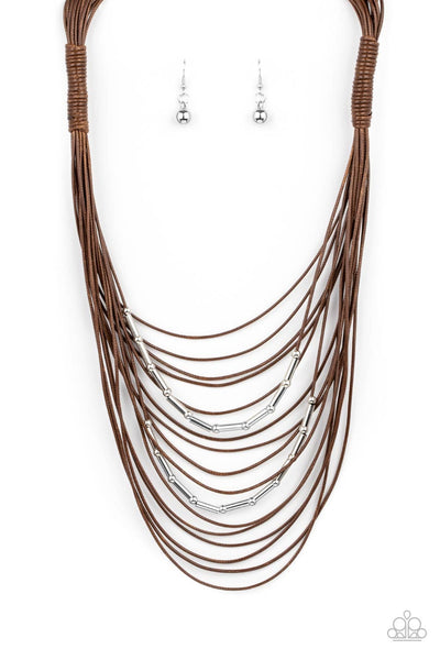 Paparazzi Accessories Nice CORD-ination - Brown Necklace