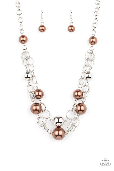 Paparazzi Accessories New Age Knockout - Brown Necklace