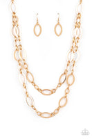 Paparazzi Accessories The OVAL-achiever - Gold Necklace