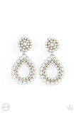 Paparazzi Accessories Discerning Droplets - White Clip On Earring