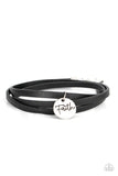 Paparazzi Accessories Wonderfully Worded - Black Bracelet