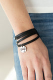 Paparazzi Accessories Wonderfully Worded - Black Bracelet