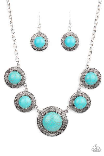 Paparazzi Accessories Circle The Wagons - Blue Necklace