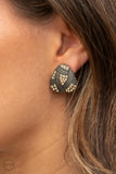 Paparazzi Accessories Gorgeously Galleria - Brass Clip-On Earring