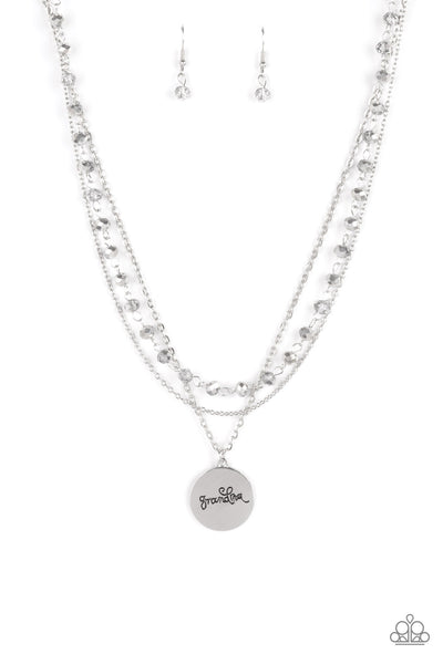 Paparazzi Accessories Promoted to Grandma - Silver Necklace