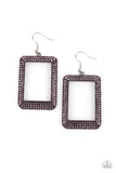 Paparazzi Accessories World FRAME-ous - Purple Earring