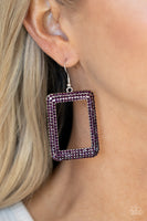 Paparazzi Accessories World FRAME-ous - Purple Earring