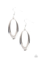 Paparazzi Accessories OVAL The Hill - Silver Earring