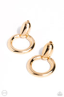 Paparazzi Accessories Ancient Artisan - Gold Clip On Earring